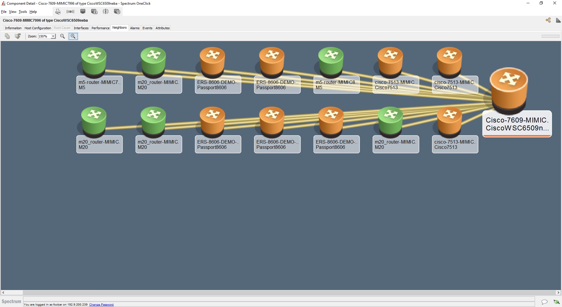 SNMP Simulator with the starting network