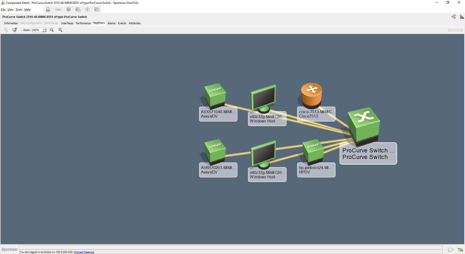 SNMP Simulator with the starting network
